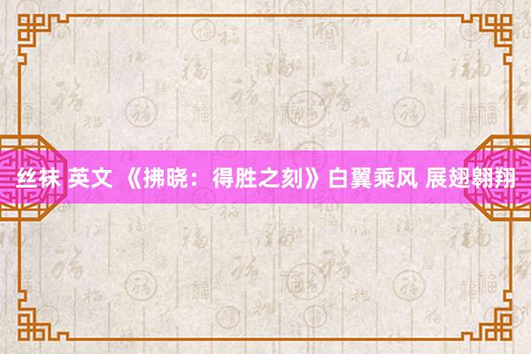 丝袜 英文 《拂晓：得胜之刻》白翼乘风 展翅翱翔